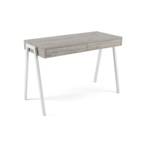 Otus Desk Steel A legs, 2 Drawer Server Desk (white)