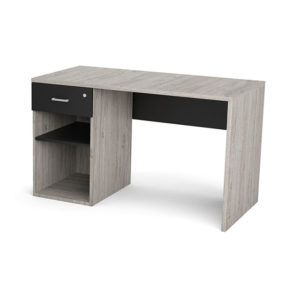 Tyto Desk with Panel Leg, 1 Single Drawer & Open Bottom Desk High Pedestal