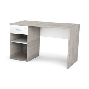 Tyto Desk with Panel Leg, 1 Single Drawer & Open Bottom Desk High Pedestal