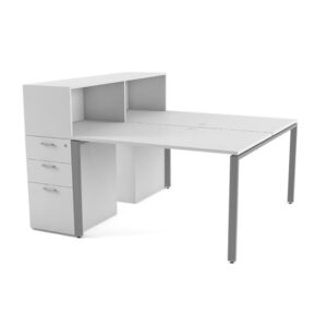 LITEBEAM_2WAY_1200_SHARED LEG_2SD DHP_DBL OPEN TOP STORAGE_WHITE&SILVER
